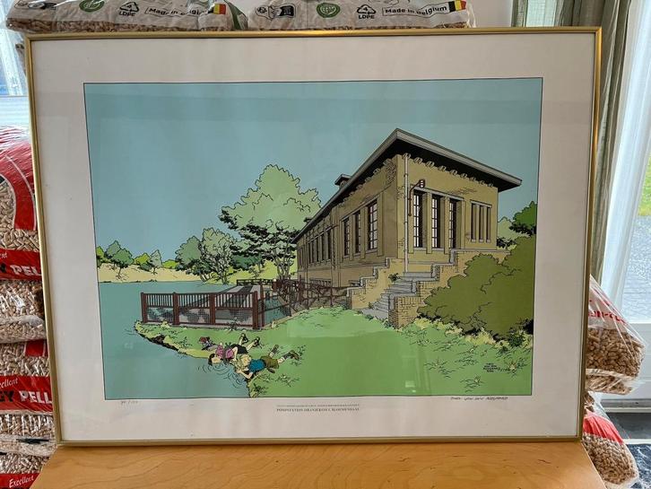 Theo van den Boogaard - Pompstation Oranjekom I Zeefdruk, Verzamelen, Posters, Film en Tv, A1 t/m A3, Ophalen