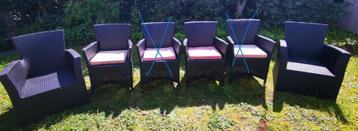 4 tuin terra stoel lounge stoelen wicker loungestoelen beschikbaar voor biedingen