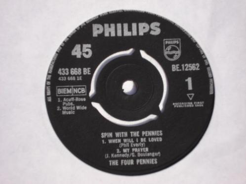 The four Pennies   EP  When Will i Be Loved    Orgineel, Cd's en Dvd's, Vinyl Singles, Zo goed als nieuw, Single, Ophalen of Verzenden