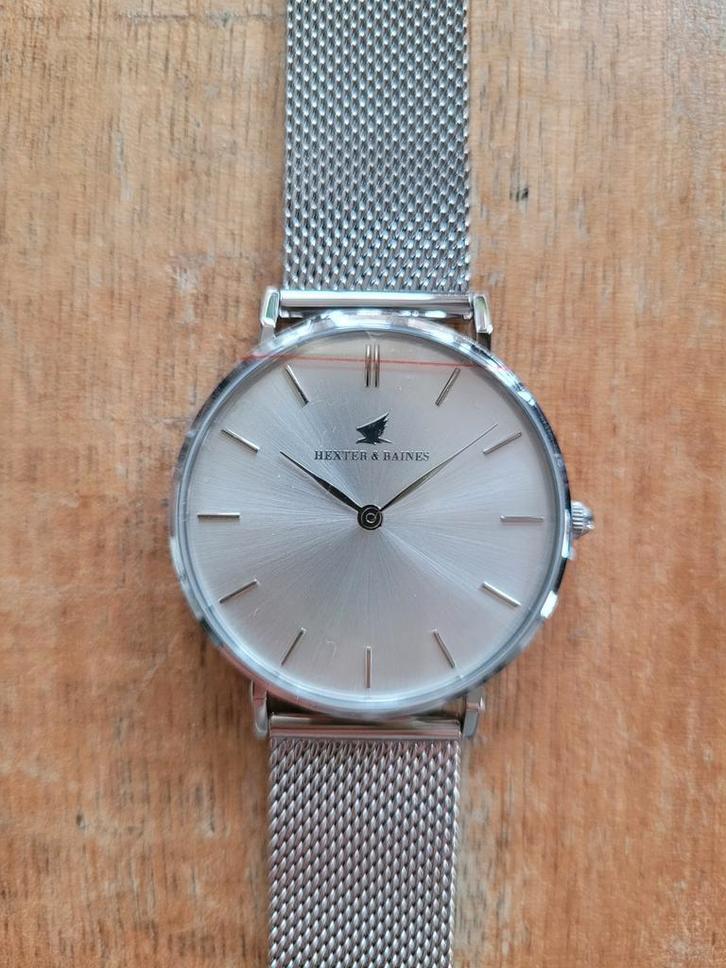 Kerstkadoo ideetje! Zilveren Hexter & Baines Horloge, Sieraden, Tassen en Uiterlijk, Horloges | Dames, Nieuw, Polshorloge, Overige merken