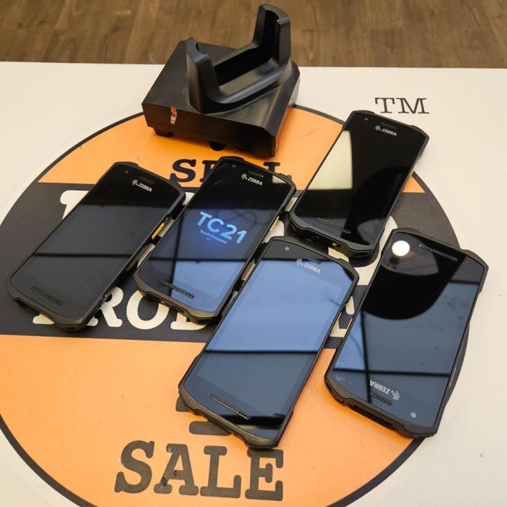 Zebra TC21 Handscanners - 5 Stuks + Oplaadstation - 1 Koop, Computers en Software, Scanners, Zo goed als nieuw