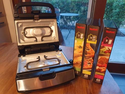 Tefal snack collection; incl wafel, tosti & platte platen, Witgoed en Apparatuur, Wafelijzers, Zo goed als nieuw, Ophalen