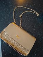 Gouden Glitter Schoudertasje, Ophalen of Verzenden, Zo goed als nieuw, Geel, Schoudertasje