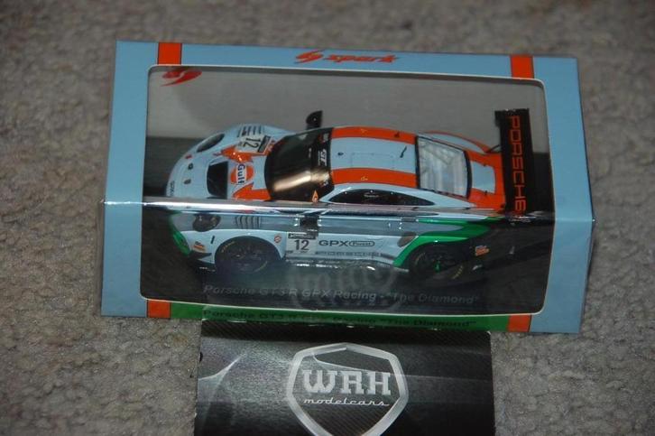 1:43 PORSCHE 911 GT3 GPX DAIMOND SPARK SP322 WRH, Hobby en Vrije tijd, Modelauto's | 1:43, Zo goed als nieuw, Auto, Overige merken