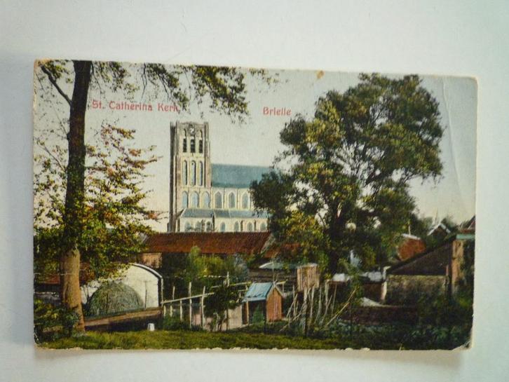 Brielle St. Catherina Kerk, Verzamelen, Ansichtkaarten | Nederland, Zuid-Holland, Voor 1920, Ophalen of Verzenden
