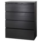 GRATIS MALM Ladekast Zwartbruin, Ophalen, Gebruikt, 100 tot 150 cm, 50 tot 100 cm