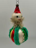 Oude kerstbal poppetje met chenille, Diversen, Kerst, Ophalen of Verzenden, Gebruikt