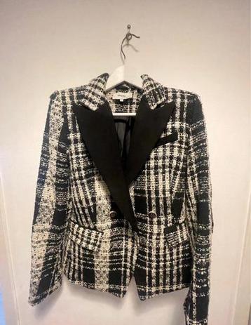 Shoeby blazer boucle geruit zwart wit m 38 beschikbaar voor biedingen