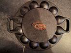Gietijzeren poffertjes pan, Huis en Inrichting, Keuken | Potten en Pannen, Gebruikt, Ophalen of Verzenden, Koekenpan of Braadpan