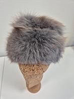 Gevoerde blauwvos bontmuts, Ophalen, Zo goed als nieuw, One size fits all, Hoed