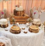 5 Boomstam plateau taartplateaus, Ophalen, Zo goed als nieuw, Versiering