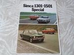 Simca 1301 1501 Special, Boeken, Auto's | Folders en Tijdschriften, Overige merken, Zo goed als nieuw, Verzenden