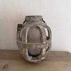 PTMD Landelijk windlicht lantaarn h 28 x b. 22 cm, Ophalen of Verzenden, Zo goed als nieuw, Hout, 25 tot 50 cm