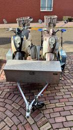 2x SYM Mio 50 en aanhangwagen, Gebruikt, Maximaal 45 km/u, Benzine, 50 cc