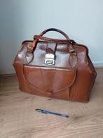Oude leren dokterstas, Ophalen of Verzenden, Gebruikt, Bruin, Handtas