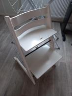 Stokke trip trap stoel wit met baby set, Ophalen, Zo goed als nieuw, Meegroeistoel, Afneembaar eetblad