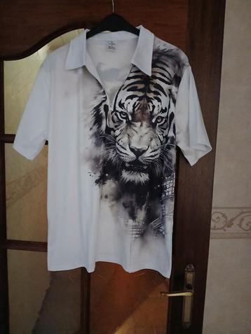 Polo shirt met tijgerprint korte mouw ( NIEUW) beschikbaar voor biedingen
