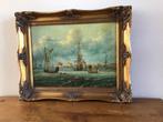 Schilderij Zeegezicht (Higgins and Bowers, London) jaren ‘30, Ophalen of Verzenden