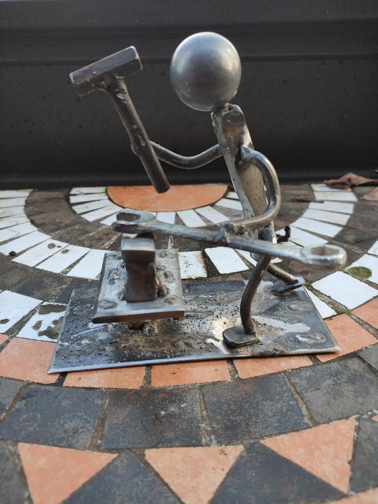 Mancave Valentijnsdag Smid Scrap Art, Ophalen of Verzenden