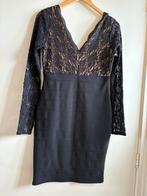 Sexy zwart kerstjurkje met kant, Zwart, Ophalen of Verzenden, Zo goed als nieuw, Maat 36 (S)
