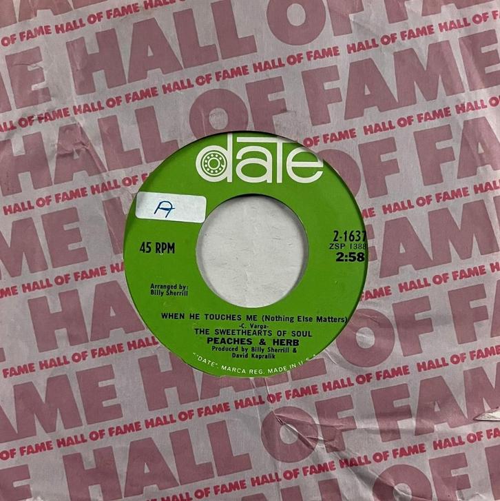 Peaches & Herb - When he touches me (Nothing else...) (1968), Cd's en Dvd's, Vinyl Singles, Gebruikt, Single, R&B en Soul, 7 inch