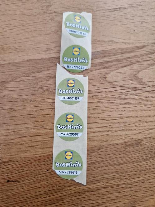 5 BOSMINI'S VOOR VOLLE SPAARKAART LIDL, Tickets en Kaartjes, Overige Tickets en Kaartjes