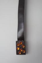 Retro dames ceintuur, Kleding | Dames, Riemen en Ceinturen, Tailleriem, Ophalen of Verzenden, Gedragen, Bruin