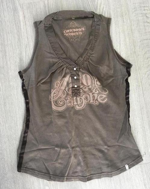 Carbone Leuke bruine top shirt , maatje 38, Kleding | Dames, Tops, Gedragen, Maat 38/40 (M), Bruin, Zonder mouw, Ophalen of Verzenden