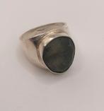 Vintage ring met rookkwarts steen zilveren kleur  maat 19, Sieraden, Tassen en Uiterlijk, Ringen, 19 tot 20, Ophalen of Verzenden
