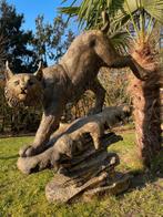 (Tuin)Beeld Lynx, tuin, zwembad, vijver 130cm, Tuin en Terras, Tuinbeelden, Ophalen, Nieuw, Kunststof, Dierenbeeld