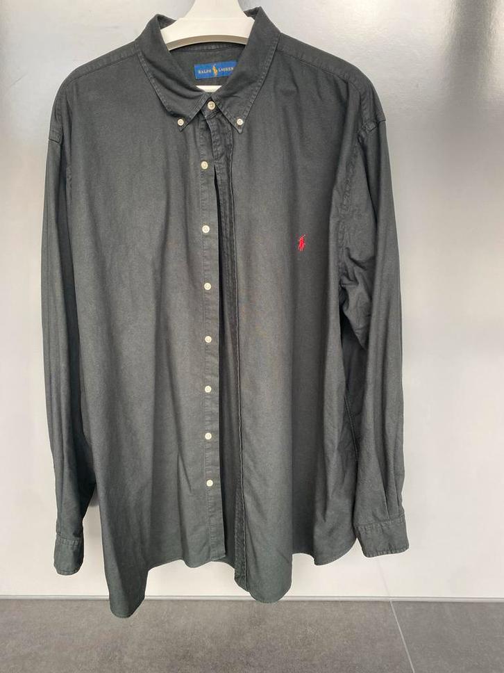 Ralph Lauren overhemd zwart 3XB/3G, Kleding | Heren, Overhemden, Zo goed als nieuw, Overige halswijdtes, Zwart, Ophalen of Verzenden