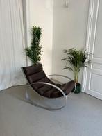 Design Rocking Chair Hans Kaufeld 1970, Huis en Inrichting, Fauteuils, Ophalen, Gebruikt, Leer