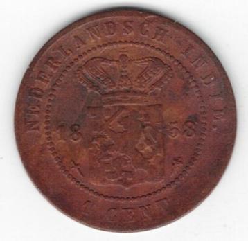 25-2100 Ned. Indie 1 cent 1858 beschikbaar voor biedingen