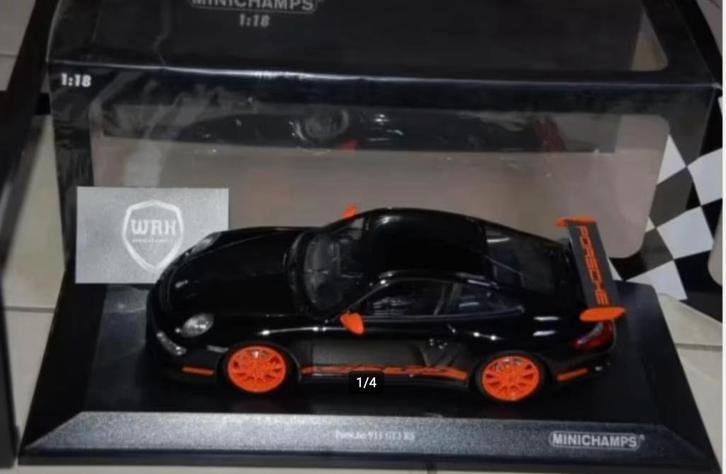 1:18 PORSCHE 911 GT3 RS 2007 black Minichamps in box WRH, Hobby en Vrije tijd, Modelauto's | 1:18, Zo goed als nieuw, Auto, MiniChamps