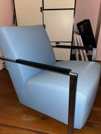 Lichtblauwe Mobilia fauteuil, Minder dan 75 cm, Ophalen of Verzenden, Zo goed als nieuw, Stof