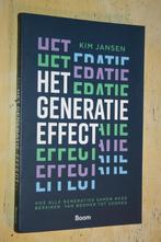 Het generatie-effect Kim Jansen generaties boomer tot zoomer, Ophalen of Verzenden, Zo goed als nieuw