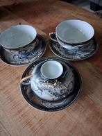 Vintage Japans theeservies met drakenmotief, Ophalen of Verzenden