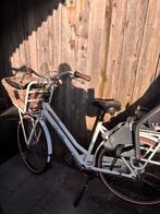 Witte Gazelle damesfiets met Yepp kinderzitje. Mama fiets, Ophalen, Gebruikt, 47 tot 51 cm, Gazelle