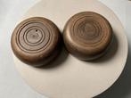 Twee oude houten krulbollen / soort Belgisch bowlspel, Ophalen of Verzenden