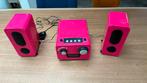 Leuke meisjesradio/cd speler met speakers, Audio, Tv en Foto, Stereo-sets, Overige merken, Gebruikt, Ophalen of Verzenden, Microset