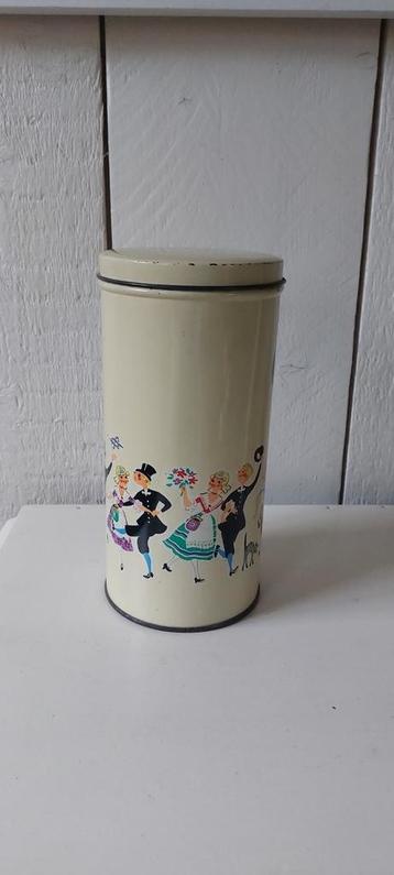 Vintage beschuitbus crème  blik voor beschuit beschuitblik beschikbaar voor biedingen