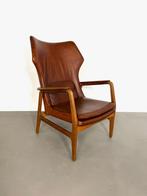 zeldzame leren fauteuil van Aksel Bender Madsen , Bovenkamp, Ophalen, Gebruikt, 75 tot 100 cm