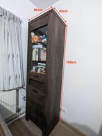 Houten Boekenkast met Glas en Lades, Huis en Inrichting, Ophalen, Glas, 50 tot 100 cm, Zo goed als nieuw