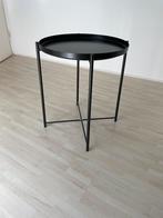 Bijzet tafeltje van metaal, Huis en Inrichting, Tafels | Bijzettafels, Minder dan 55 cm, Gebruikt, Metaal of Aluminium, Rond