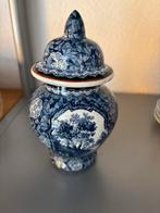 Royal Sphinx Vaas met Deksel - Blauw Wit Porselein Delft Sti, Ophalen of Verzenden