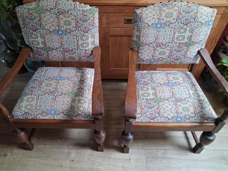 Antieke kloosterstoelen 2 paar, Antiek en Kunst, Antiek | Meubels | Stoelen en Banken, Ophalen