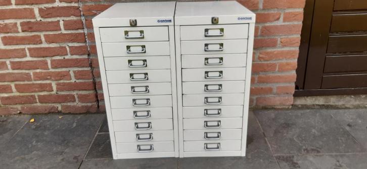 ladenkast metaal bisley overtoom werkbank ladekast wurth, Huis en Inrichting, Kasten | Ladekasten, Zo goed als nieuw, Minder dan 100 cm