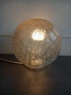 Vintage tafellamp moonlight glazen bol, Minder dan 50 cm, Gebruikt, Ophalen of Verzenden, Glas