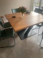 Vierkante licht eiken eetkamertafel. Afmeting 140x 140 cm., Huis en Inrichting, Tafels | Eettafels, Ophalen, Gebruikt, Vijf personen of meer