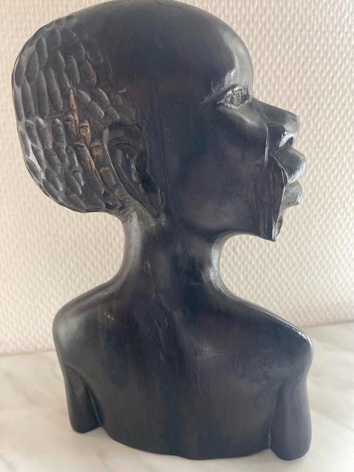 Massief ebbenhouten makonde Beeld, Antiek en Kunst, Kunst | Beelden en Houtsnijwerken, Ophalen of Verzenden